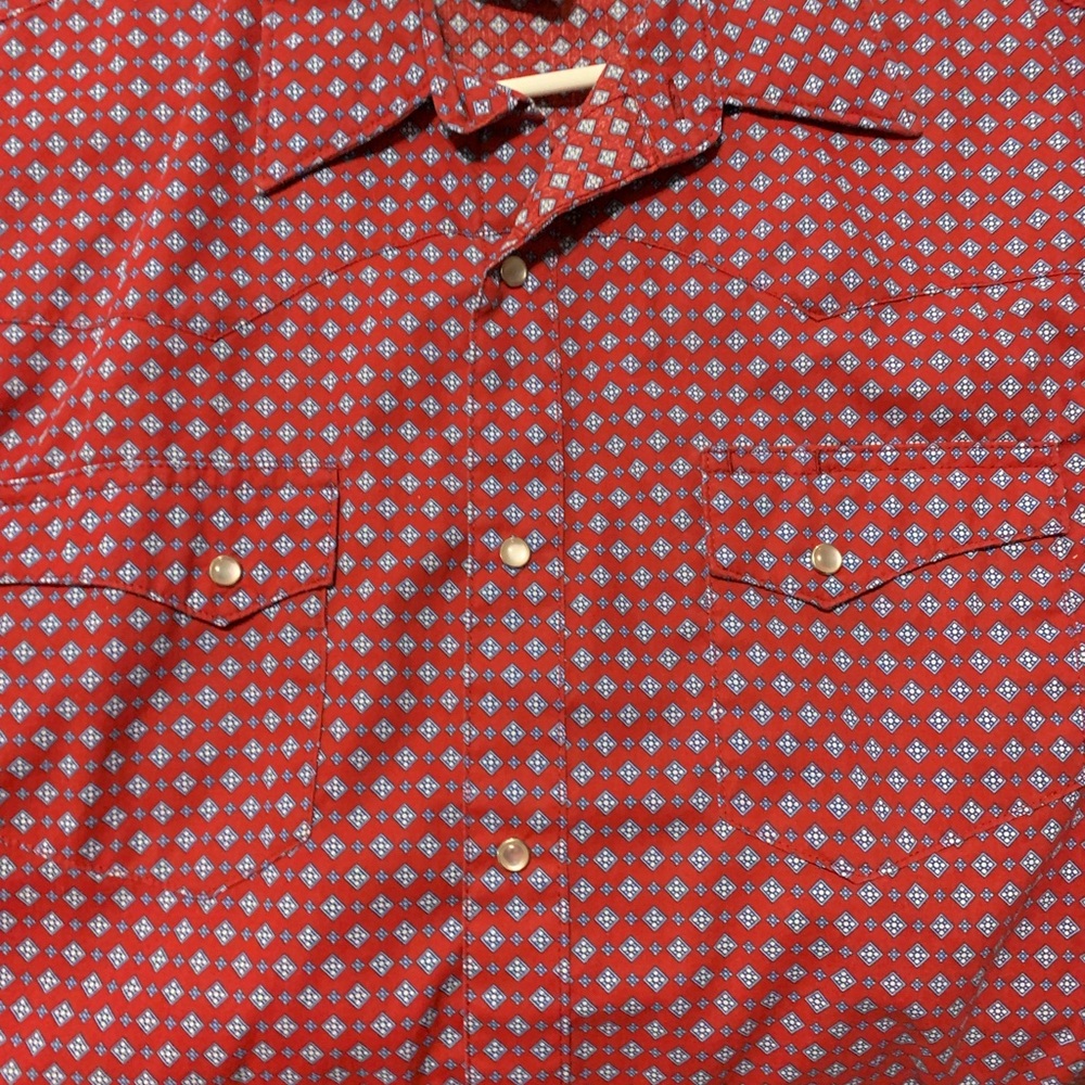 Ariat Red and White Casual Button Down Shirt with Polka Dots